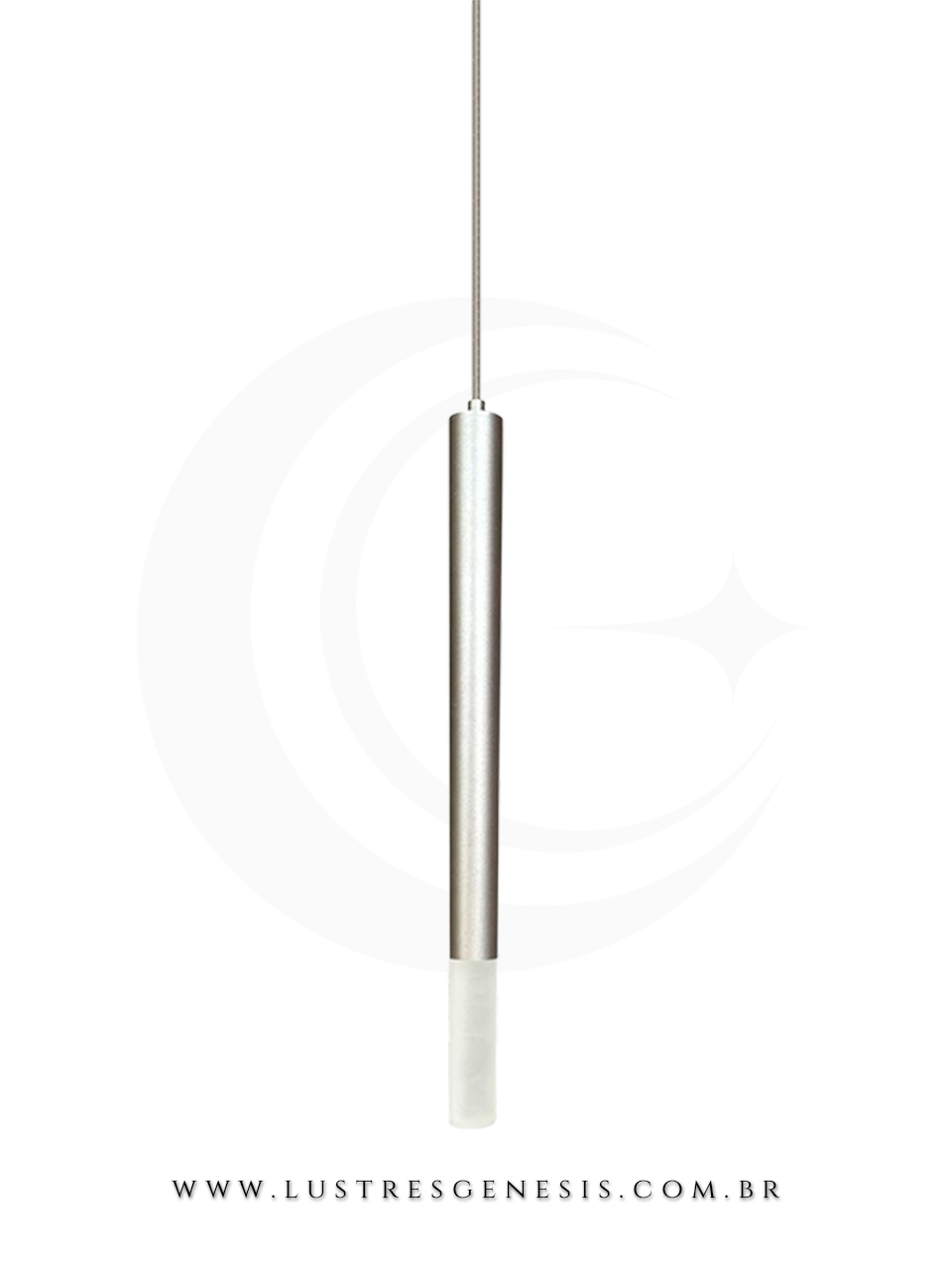Lustre Pendente Ice I Metalúrgica Itamonte Ø2,5cm Luminaria para Bancada de Cozinha, Balcão de Cozinha, Lavabo e Suite Master